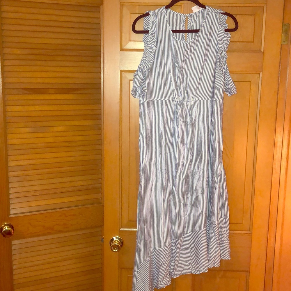 Striped maternity dress